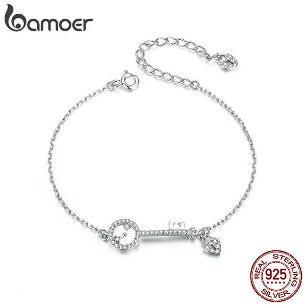 bamoer authentic 925 sterling silver romantic love lock chain link female bracelets for women clear cubic zircon jewelry scb115, Black
bamoer authentic 925 sterling silver romantic love lock chain link female bracelets for women clear cubic zircon jewelry scb115, Black