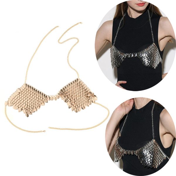 ladies bra chest belly chains punk metal leafs body chain summer beach party bikini body jewelry wholesale, Silver
ladies bra chest belly chains punk metal leafs body chain summer beach party bikini body jewelry wholesale, Silver