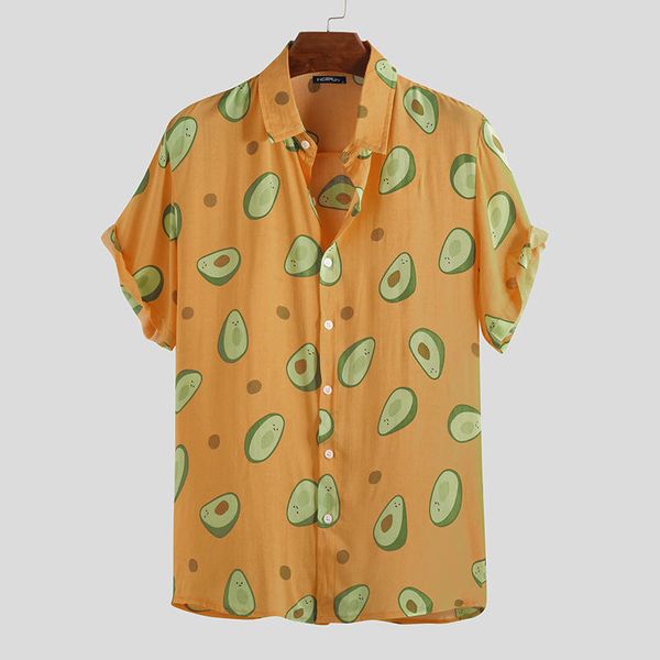 septhydrogen brand summer avocado print men shirt turn-down collar short sleeve casual beach hawaiian shirts men streetwear camisa, White;black
septhydrogen brand summer avocado print men shirt turn-down collar short sleeve casual beach hawaiian shirts men streetwear camisa, White;black