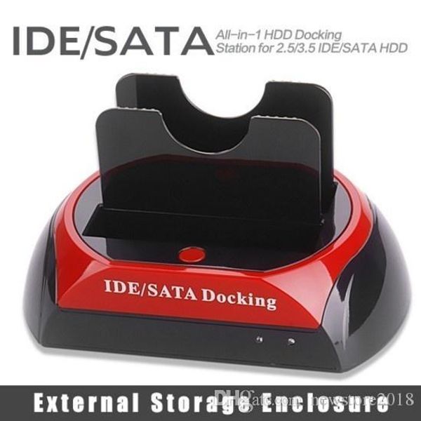 

n factory price 2.5" 3.5" 2 sata 1 ide hdd hard disk drive twin docking station usb hub reader external hdd enclosure 409