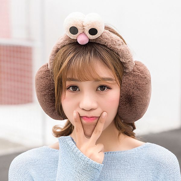 big eyes funny women girls earmuffs faux fur ear muff plush cartoon ear cover protector warmer female headband fashion, Blue;gray 
big eyes funny women girls earmuffs faux fur ear muff plush cartoon ear cover protector warmer female headband fashion, Blue;gray