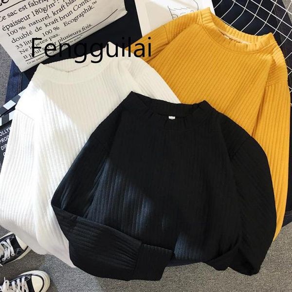 sweater women 2019 autumn winter new solid color base sweater long sleeve o neck fashion loose harajuku slim female, White;black
sweater women 2019 autumn winter new solid color base sweater long sleeve o neck fashion loose harajuku slim female, White;black