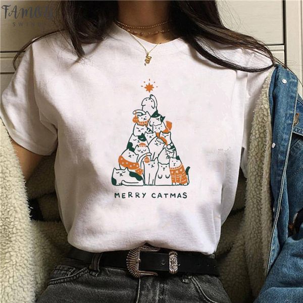 merry christmas t shirt women funny print kittey trees kawaii festival tshirt casual graphic womens clothing tees, White
merry christmas t shirt women funny print kittey trees kawaii festival tshirt casual graphic womens clothing tees, White