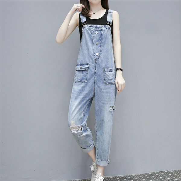 ripped hole denim 9/10 length denim capri pants crop pinafore bib jeans overalls for women s l xl, Blue
ripped hole denim 9/10 length denim capri pants crop pinafore bib jeans overalls for women s l xl, Blue