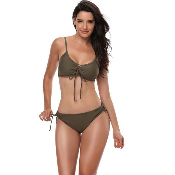2018 design women bikini bandage swimwear bandeau push-up padded bra swimsuit low-waisted beachwear army green, White;black
2018 design women bikini bandage swimwear bandeau push-up padded bra swimsuit low-waisted beachwear army green, White;black