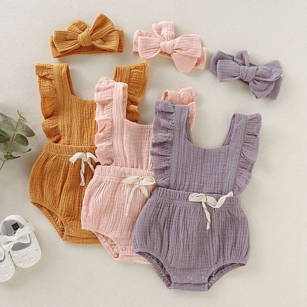 summer solid jumpsuit headband baby romper cotton flare sleeve triangle romper for baby girl plain infant clothes, Blue
summer solid jumpsuit headband baby romper cotton flare sleeve triangle romper for baby girl plain infant clothes, Blue