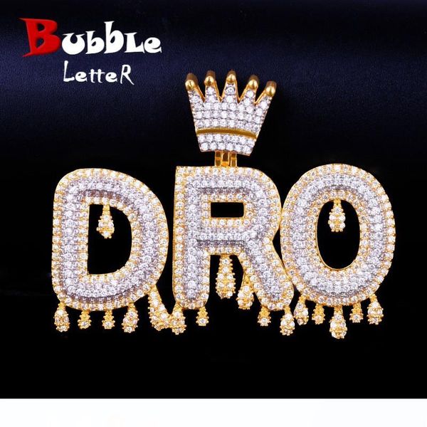 custom name gold crown bail drip initials bubble letters chain necklaces & pendant cubic zircon men hip hop jewelry, Silver
custom name gold crown bail drip initials bubble letters chain necklaces & pendant cubic zircon men hip hop jewelry, Silver
