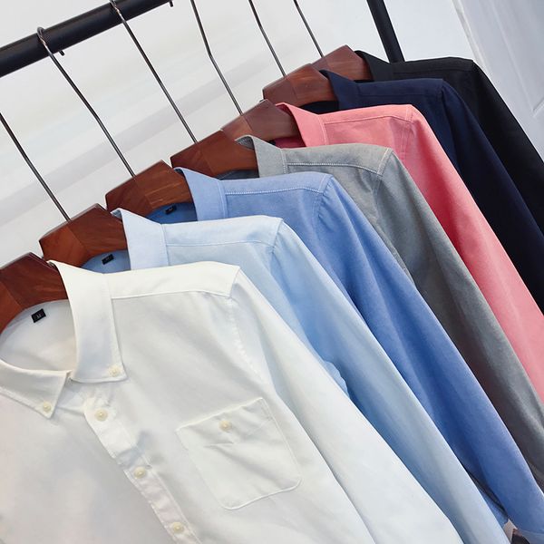 2019 spring and autumn summer new men's casual fashion solid color large size business slim shirt textile brand clothing 5xl, White;black
2019 spring and autumn summer new men's casual fashion solid color large size business slim shirt textile brand clothing 5xl, White;black