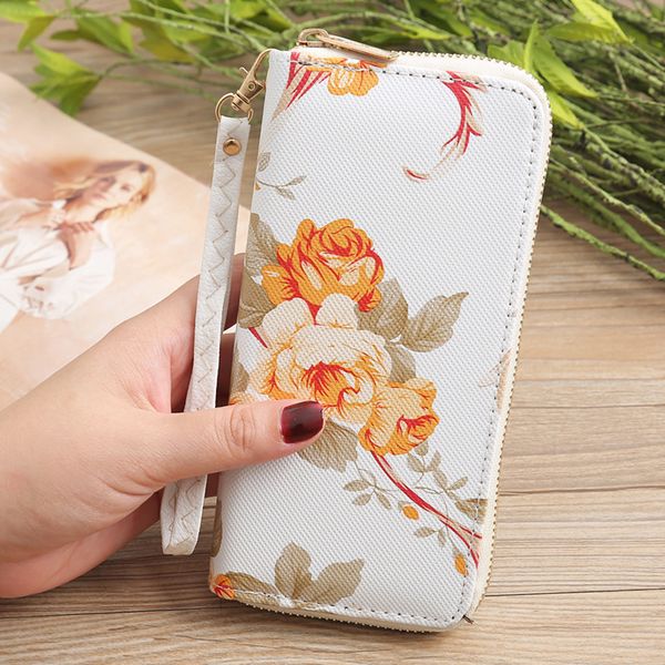 women charm rose flower wristlets pu leather zipper long clutch wallets card holder coin pouches girls handbag organizer wallet, Red;black
women charm rose flower wristlets pu leather zipper long clutch wallets card holder coin pouches girls handbag organizer wallet, Red;black