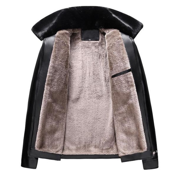 winter pu leather jackets men fur collar zippper with fleece thick warm business turn-down collar casual mens faux fur coats, Black
winter pu leather jackets men fur collar zippper with fleece thick warm business turn-down collar casual mens faux fur coats, Black