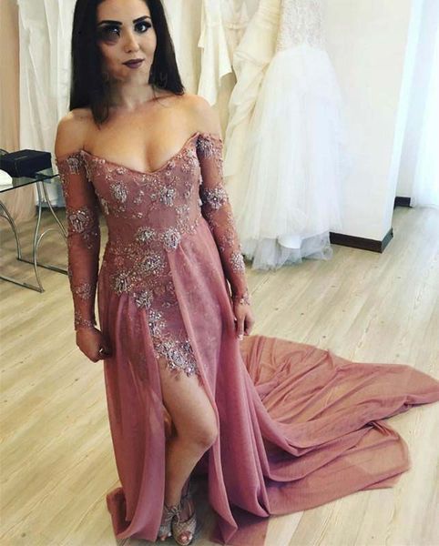 dubai evening dresses arabic long sleeves formal evening gowns v neck appliques off the shoulder backless boho evening dress, Black;red
dubai evening dresses arabic long sleeves formal evening gowns v neck appliques off the shoulder backless boho evening dress, Black;red