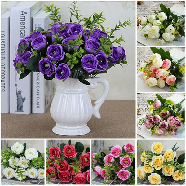 10/13heads artifical bouquet silk flowers wedding office home decor silk artificial white rose flowerbunch wedding cream flowers
10/13heads artifical bouquet silk flowers wedding office home decor silk artificial white rose flowerbunch wedding cream flowers