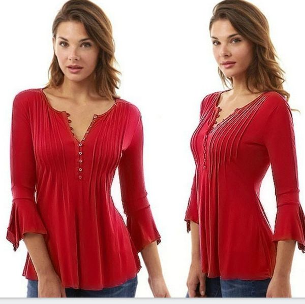 womens v neck designer t-shirts swing ruffle button up tunic blusas casual flowy loose long sleeve tee, White
womens v neck designer t-shirts swing ruffle button up tunic blusas casual flowy loose long sleeve tee, White