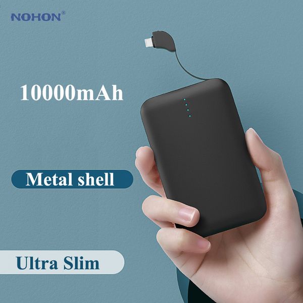 nohon ultra slim 8mm power bank with cable 10000mah for iphone huawei xiaomi samsung usb type-c portable charging mini powerbank
nohon ultra slim 8mm power bank with cable 10000mah for iphone huawei xiaomi samsung usb type-c portable charging mini powerbank
