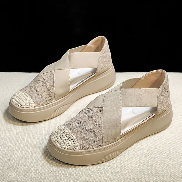 platform sandals woman summer sandal low shoes fashion sandals women retro sewing mesh flats elastic bandage casual, Black
platform sandals woman summer sandal low shoes fashion sandals women retro sewing mesh flats elastic bandage casual, Black