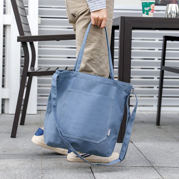 

concise japan style canvas bag woman shoulder bag luxury handbags women bags designer shopping bags big capacity student satchel