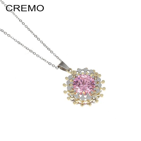 cremo stainless steel necklace with adjustable necklace for women steel chain round gear crystal quartz necklaces & pendants, Silver
cremo stainless steel necklace with adjustable necklace for women steel chain round gear crystal quartz necklaces & pendants, Silver