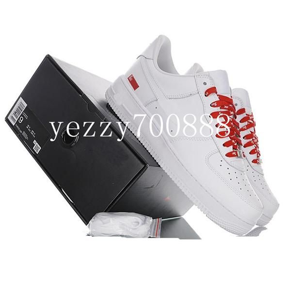 2020 spring and summer new s up for ceses 1 low quot white" classic low-wild casual sneakers quot leather white red logo quot, Black
2020 spring and summer new s up for ceses 1 low quot white" classic low-wild casual sneakers quot leather white red logo quot, Black