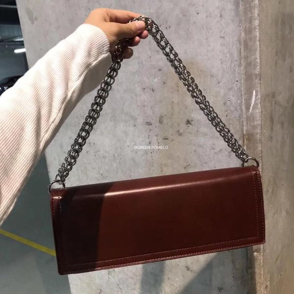 vintage chain handbag leather shoulder bag baguette shape underarm bag womens messenger crossbody bags bolsa de hombro
vintage chain handbag leather shoulder bag baguette shape underarm bag womens messenger crossbody bags bolsa de hombro