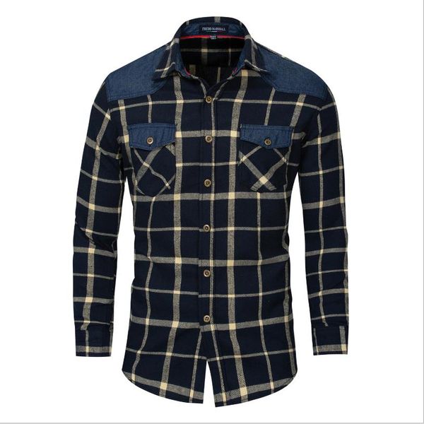 new large size men's cotton long sleeve casual plaid shirt male's casual denim lattice shirt, White;black
new large size men's cotton long sleeve casual plaid shirt male's casual denim lattice shirt, White;black