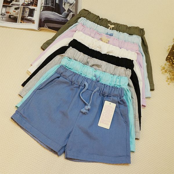 2019 new fashion women casual loose summer cotton linen short elastic waist ladies candy color shorts femme, White;black
2019 new fashion women casual loose summer cotton linen short elastic waist ladies candy color shorts femme, White;black