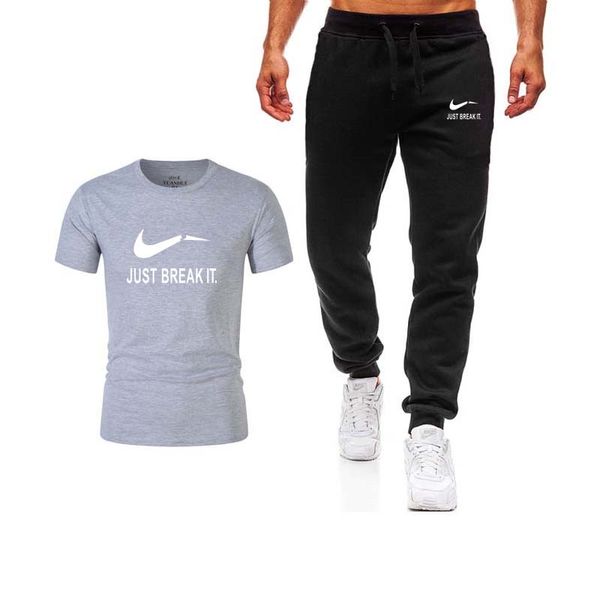 men's sets t shirts+pants two pieces sets casual tracksuit men/women new fashion printing suits sportwear gyms fitness trousers, Gray
men's sets t shirts+pants two pieces sets casual tracksuit men/women new fashion printing suits sportwear gyms fitness trousers, Gray