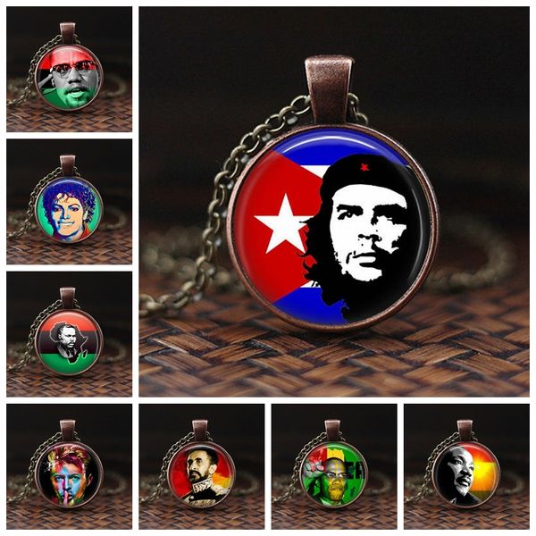 new fashion che guevara martin luther king malcolm x glass cabochon pendent necklace for men and women jewelry gift, Silver
new fashion che guevara martin luther king malcolm x glass cabochon pendent necklace for men and women jewelry gift, Silver