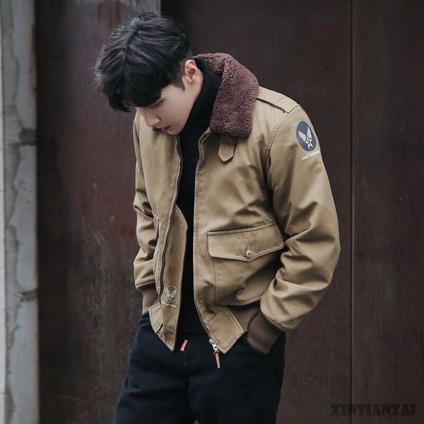 mens short retro fur collar stylish casual lapel parka coat bomber jacket warm c07, Tan;black
mens short retro fur collar stylish casual lapel parka coat bomber jacket warm c07, Tan;black