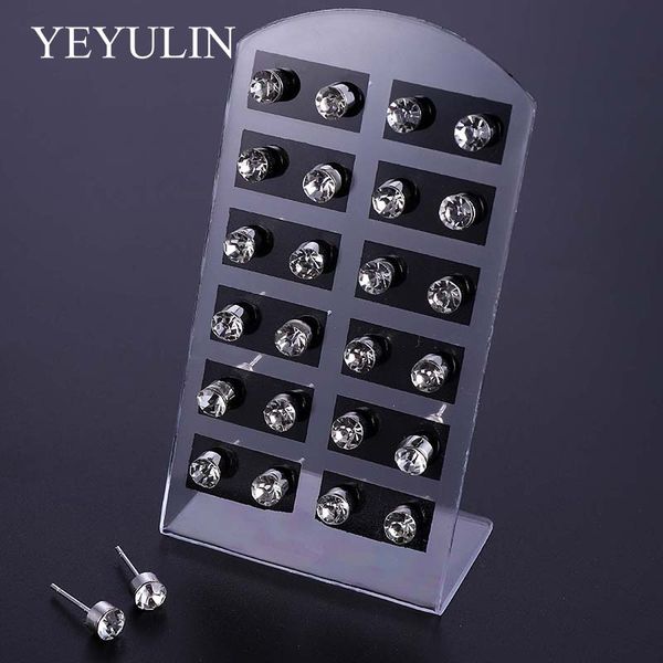 12 pairs/set white crystal alloy stud earrings set for women jewelry rhinestones piercing earrings bijouteria brincos, Golden;silver
12 pairs/set white crystal alloy stud earrings set for women jewelry rhinestones piercing earrings bijouteria brincos, Golden;silver