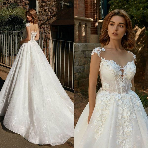 vintage a line wedding dresses with appliques beaded lace up wedding bridal gowns sheer cap sleeves plus size robes de mariée, White
vintage a line wedding dresses with appliques beaded lace up wedding bridal gowns sheer cap sleeves plus size robes de mariée, White