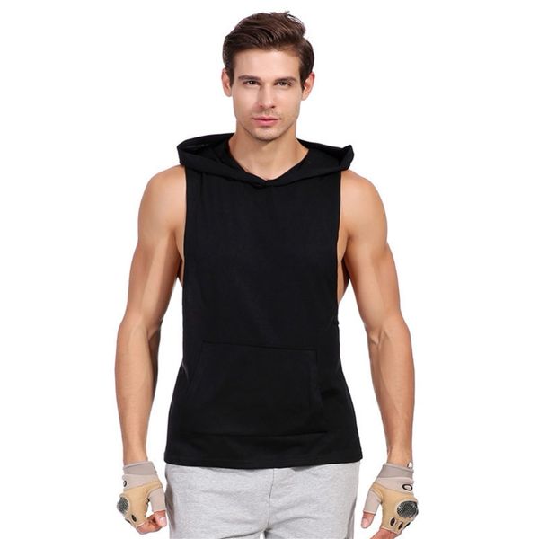 men vest thin sleeveless pullover hooded breathable anti-sweat cotton spandex tank hoodies sportswear with pocket new, Black;blue
men vest thin sleeveless pullover hooded breathable anti-sweat cotton spandex tank hoodies sportswear with pocket new, Black;blue