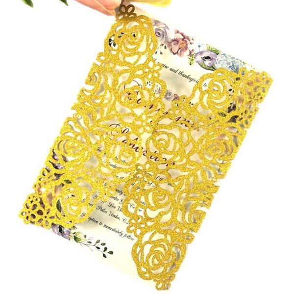 25x gold/silver/black/light gold/rose gold glitter paper rose flower laser cut hollow wedding invitation greeting card cover
25x gold/silver/black/light gold/rose gold glitter paper rose flower laser cut hollow wedding invitation greeting card cover