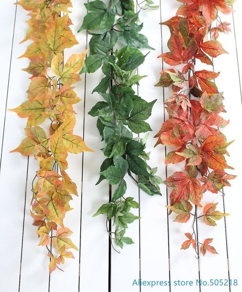 1 stem 180cm (6 ft) artificial parthenocissus tricusp creeper vine plastic plant home wedding decoration f421
1 stem 180cm (6 ft) artificial parthenocissus tricusp creeper vine plastic plant home wedding decoration f421