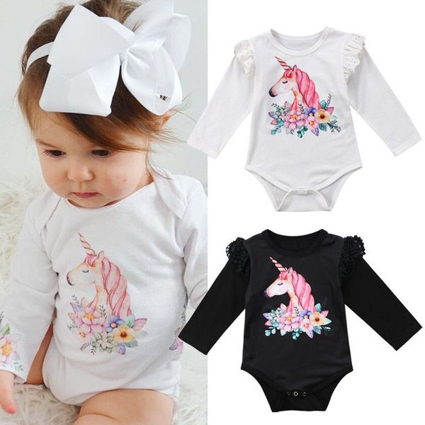 2018 newborn baby boy girls long sleeve ruffle unicorn bodysuit jumpsuit cute clothing ruffle outfits, White
2018 newborn baby boy girls long sleeve ruffle unicorn bodysuit jumpsuit cute clothing ruffle outfits, White