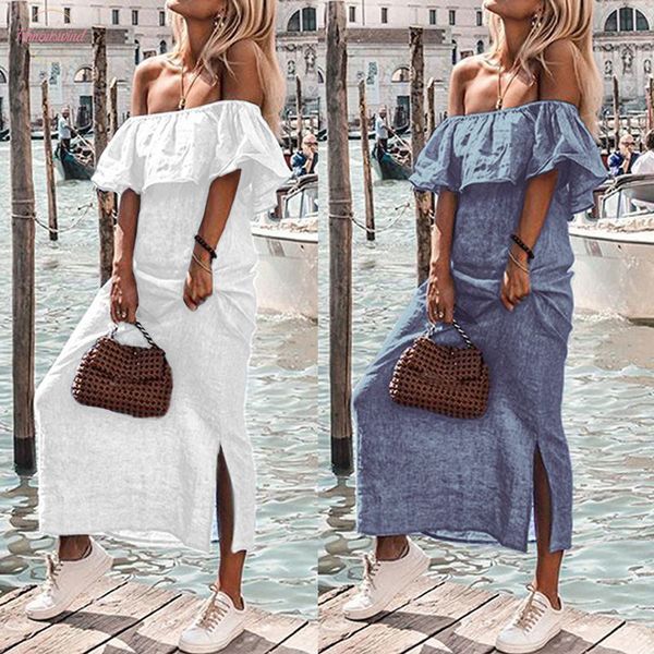 plus size women maxi long shirt dress 2020 summer off shoulder party beach dresses solid casual vestidos robe, Black;gray
plus size women maxi long shirt dress 2020 summer off shoulder party beach dresses solid casual vestidos robe, Black;gray