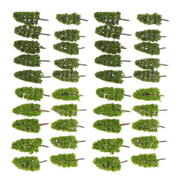 40pcs model trees layout train railway diorama landscape scenery 1:100 ho oo