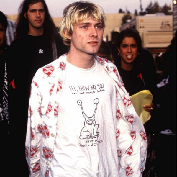 

Футболки Nirvana Курт Кобейн Даниэль Джонстон Футболка с рок-н-ролльной полосой Прив