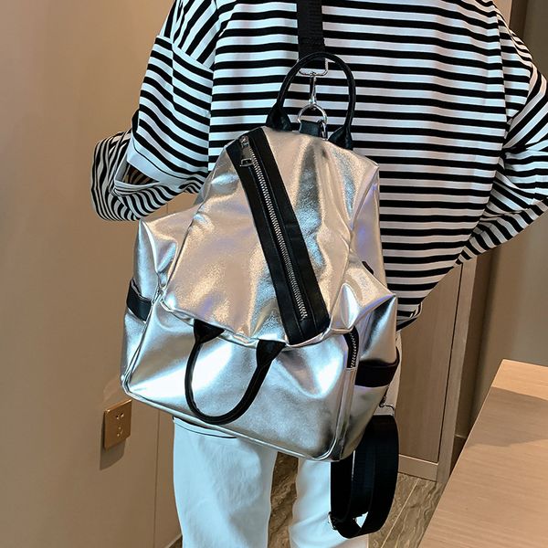 fashion tide brand soft leather ladies backpack new korean version of the versatile backpack silver travel street
fashion tide brand soft leather ladies backpack new korean version of the versatile backpack silver travel street