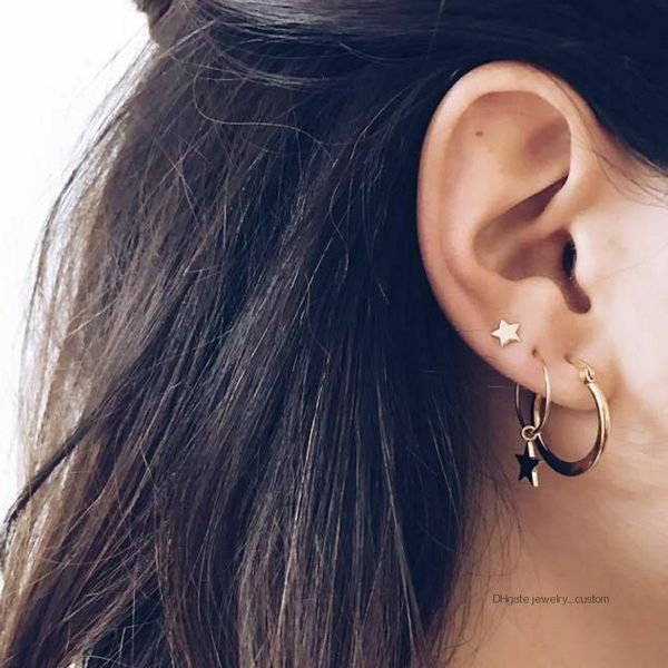 4 Pcs/set Women's Fashion Punk Star Pendant Circle Geometric Gold Stud Earrings Set Sexy Jewelry Accessories Gifts
4 Pcs/set Women's Fashion Punk Star Pendant Circle Geometric Gold Stud Earrings Set Sexy Jewelry Accessories Gifts