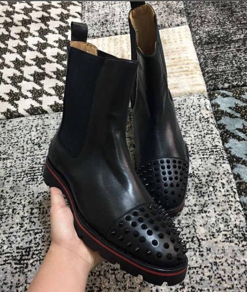 2019 lluxurious tire rubber sole super quality ankle boots red bottom kicko genuine leather black suede boots,men's mid boots elegant m
2019 lluxurious tire rubber sole super quality ankle boots red bottom kicko genuine leather black suede boots,men's mid boots elegant m