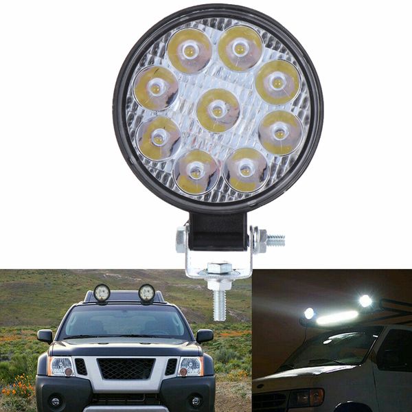 new round 27w 12v 24v car led work light high bright headlight off-road flood spot lamp for car auto suv atv
new round 27w 12v 24v car led work light high bright headlight off-road flood spot lamp for car auto suv atv