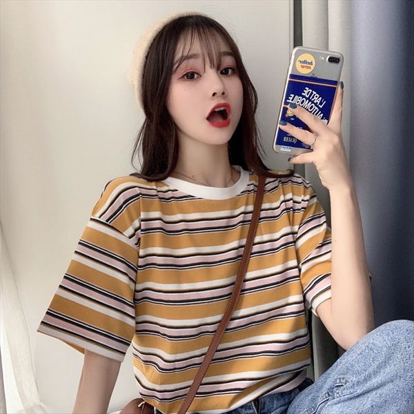 ins super fire striped t-shirt short sleeve t-shirt female students loose bf harajuku style all-match half sleeve tide, White
ins super fire striped t-shirt short sleeve t-shirt female students loose bf harajuku style all-match half sleeve tide, White