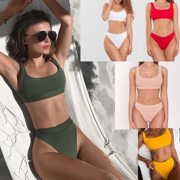 bosai 2020 bikini women's split solid bikini swimsuit color high waist slim soft bag swimsuit factory, White;black
bosai 2020 bikini women's split solid bikini swimsuit color high waist slim soft bag swimsuit factory, White;black