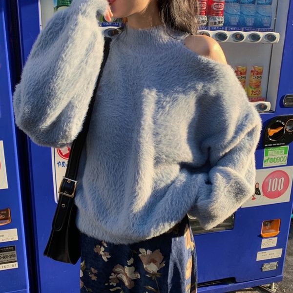 so lovely fuzzy furry sweater women knitted pullover half turtleneck one shoulder lantern sleeve pull femme jersey mujer, White;black
so lovely fuzzy furry sweater women knitted pullover half turtleneck one shoulder lantern sleeve pull femme jersey mujer, White;black