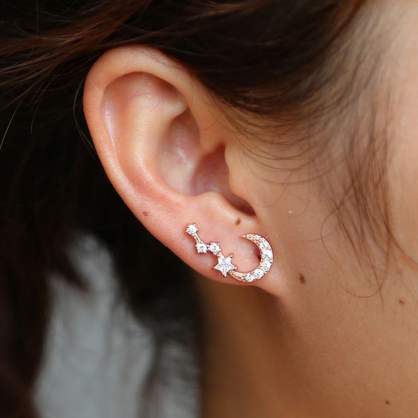 wholesale- sterling silver moon star chrimstmas gift jewelry earring star round cz long ear climber elegance women ladies gift fine silver, Golden;silver
wholesale- sterling silver moon star chrimstmas gift jewelry earring star round cz long ear climber elegance women ladies gift fine silver, Golden;silver