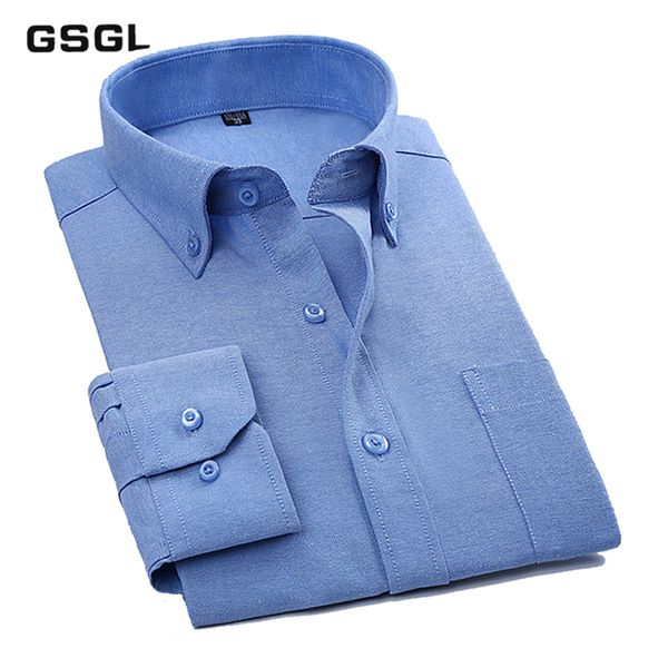 men's dress shirts mens long sleeve solid oxford shirt with left chest pocket high-quality male casual regular-fit button down, White;black
men's dress shirts mens long sleeve solid oxford shirt with left chest pocket high-quality male casual regular-fit button down, White;black