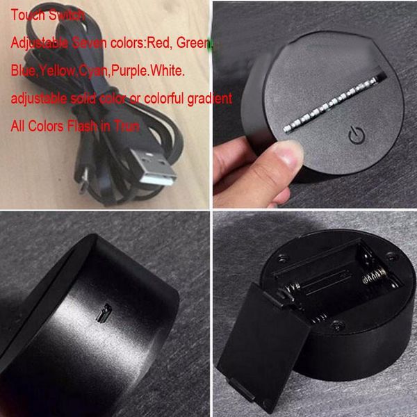 2020 led rgb lamp holder + 4mm acrylic panel battery or dc 5v usb 3d night light wholesale design graphics
2020 led rgb lamp holder + 4mm acrylic panel battery or dc 5v usb 3d night light wholesale design graphics