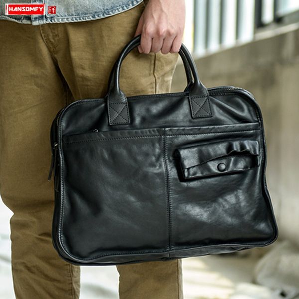 leather men's briefcase men cross section casual handbags computer bag high-end retro soft black leather portable business bags
leather men's briefcase men cross section casual handbags computer bag high-end retro soft black leather portable business bags