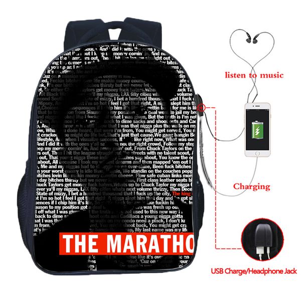 men women boys girls nipsey hussle usb charge double pocket school backpack fashion usb charging lapbackpack teens backpacks