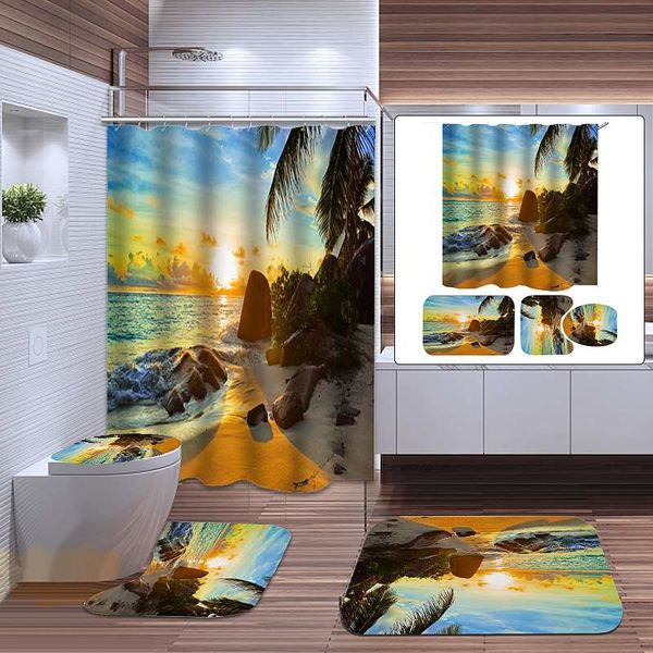 sunset beach polyester shower curtain bathroom waterproof bath mats with 10 hos pedestal rug lid toilet cover bath mat set
sunset beach polyester shower curtain bathroom waterproof bath mats with 10 hos pedestal rug lid toilet cover bath mat set